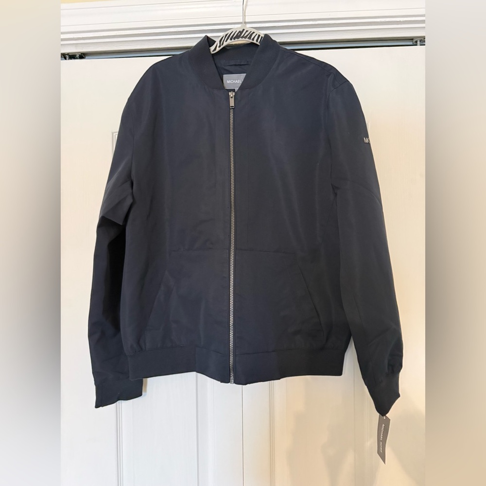 Michael Kors new with tags size large men’s bomber jacket navy